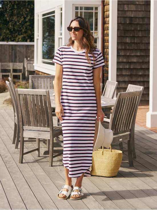 Frank & Eileen Dresses & Skirts - Frank and Eileen Harper 
Perfect Tee Maxi Dress black and white strip  large